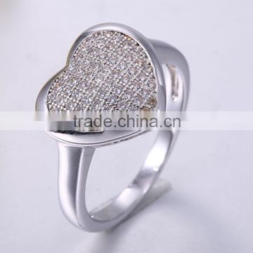 2016 Fashionable Silver Ring Cz Stone Silver Rings For Women