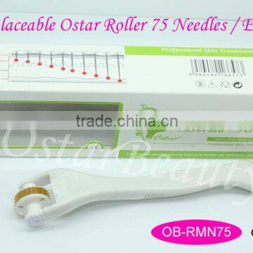 Changeable roller head system titanium micro needle roller