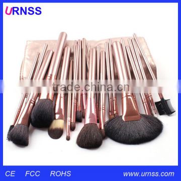 All natural wooden handle makeup brush set goat hair and camel hair