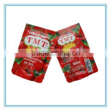 56g TMT sachet tomato paste from China tomatoes suppliers