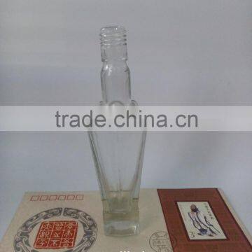 250 ml trophy type clear white glass liquor empty bottles