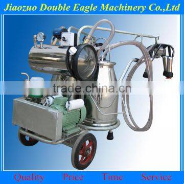 cow sheep and goat milking machine / double stainless steel buckets portable milking machine