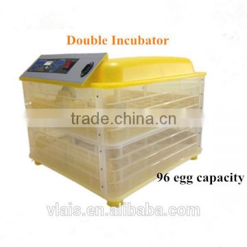 Chicken incubator/hatcher/mini chicken egg incubator for 96 eggs