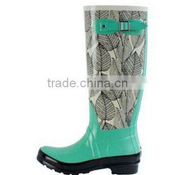 high heels women rubber rain boots