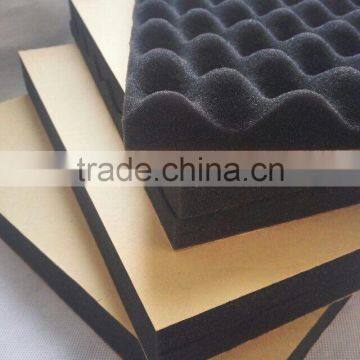 black eco-friendly supplier breathable sound proofing sponge self adhesive acoustic foam