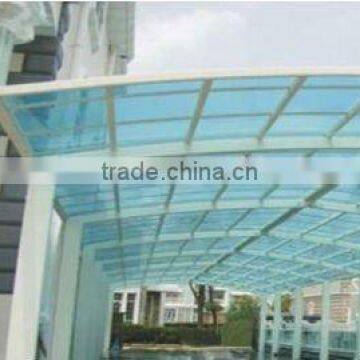 steel structure polycarbonate hollow coated car shed