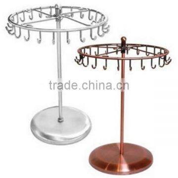 Rotating Top-table Finger Ring Display Stand With hooks