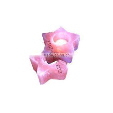 Star Shaped Himalayan Crystal Salt Tealight Candle Holder