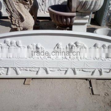 White Marble Christianity Jesus Jesu And Disciple Last Supper Statue photo-2