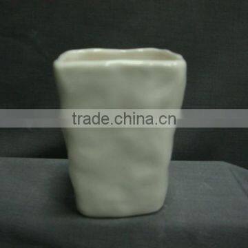 Japanese Stlye Elegant Pure White Stoneware Bud Vase photo-5