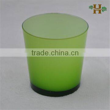 Handmade natural color cone cylinder glass vase, factory eco-friendly feature table use glassware