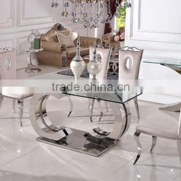 TH286 Modern Dining Room Furniture Tempered Glass Table Chairs photo-6