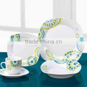 fine porcelain square 20cs dinner set