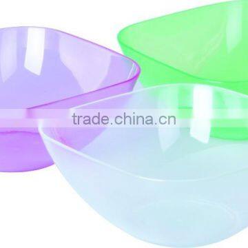 PS material customized color food grade Plastic Transparent Salad Bowl with SGS Certification