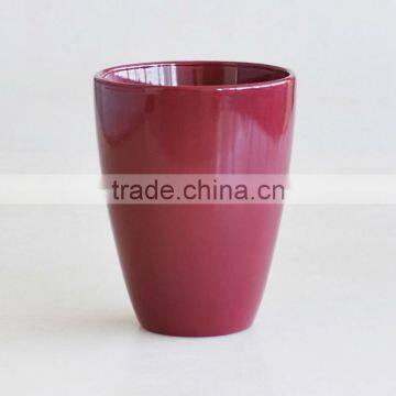 U shape flower pot with solid color
