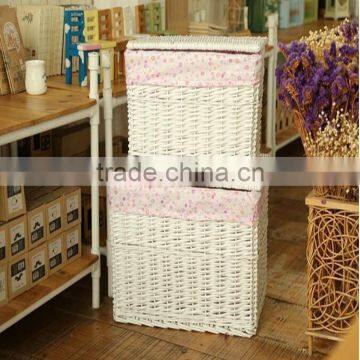 Hand-Woven Willow Dirty Clothes Basket photo-4
