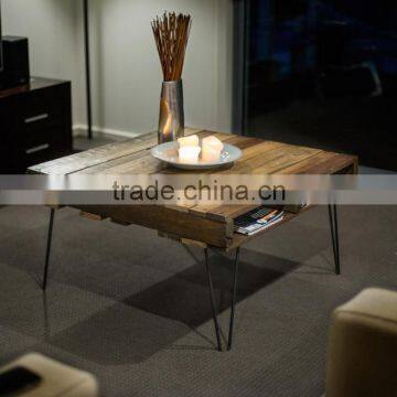 14 Inch 2 Rod Durable Chrome Hairpin Table Legs Metal Leg With Wood Top photo-4