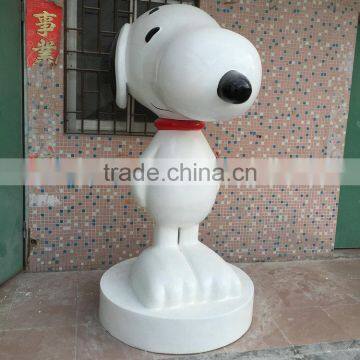 Fiberglass cartoon dog statue sculpture