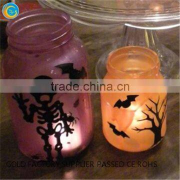 mason jar candle holder Halloween jar