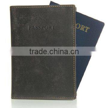 RFID Blocking Leather Passport Cover / Holder Wallet Case hold credit card