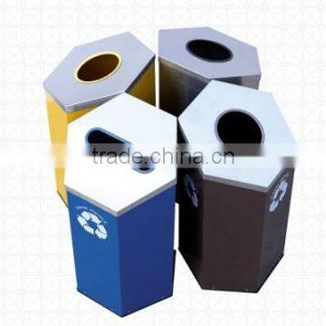Modern Outdoor Recycle Bin Metal Garbage Waste Bin (combo) photo-2