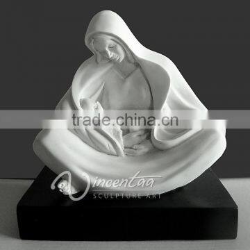 Classic Garden Sculpture Life Size Marble Mary and Baby Jesus Statue Hot Sale photo-4