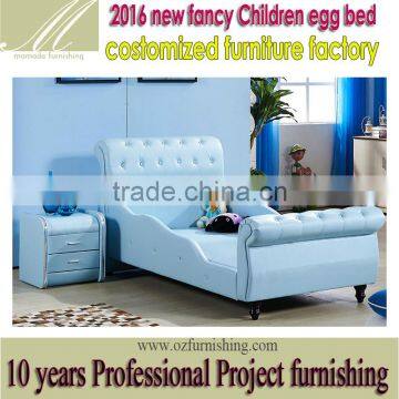 MMD01 sweet pink & blue kids single bed with guardrail 2016  new classic children kids baby furniture