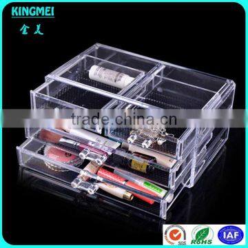 Plastic Acrylic PMMA Lucite Drawer Cosmetics Storage Box With Handles photo-6