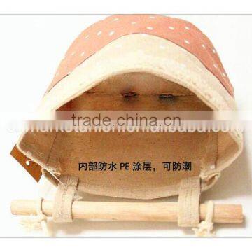 Cotton Polka Dot Lace Fabric Walls Are Waterproof Bathroom Sundries Bag Pocket Storage Consolidation Bags photo-3