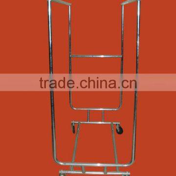 double line close rack with wheels