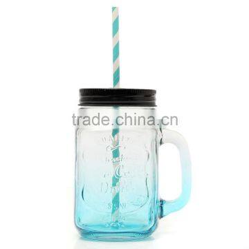The Glass 500ml Fashional Vintage Mason Glass Drinking Jar photo-2