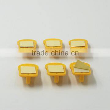 Set of 6 Yellow Smile Face Household Plastic Self Adhesive Wall Hook photo-3