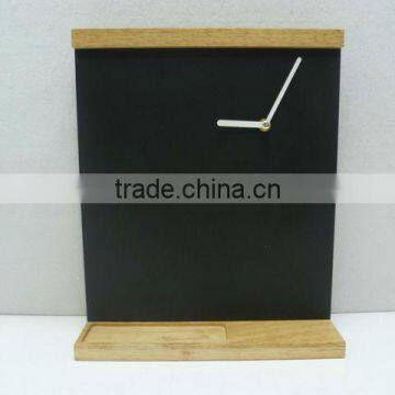 wood decoration blackboard clock write on clock