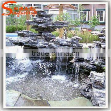 Can be Customized Fountain Garden Decorative Landscape Stone Waterfall Solar Fountain for Sale in photo-3