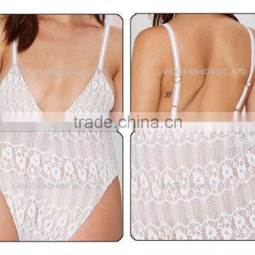 2016 Sexy One Piece Bathing Suits White Fitness Swimwear photo-6