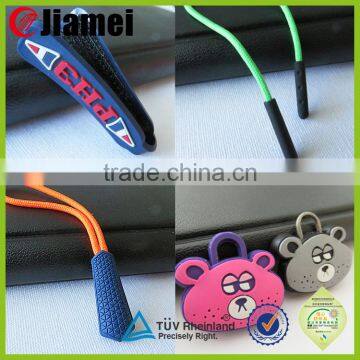 Garment accessory factory OEM design custom rubber zipper pull