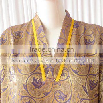 Free Shipping 2colors Unisex Sweat Steam Clothes Fashion Floral Jacquard Pajama V-Neck Ladies Pajama Sets For Sauna photo-2