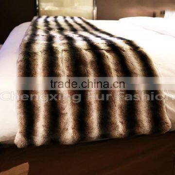 CX-D-128B New Arrival Rex Rabbit Fur Carpet/Fur Blanket photo-5