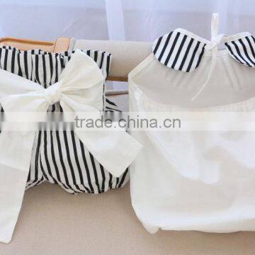 New Baby Girl Western Wear Woven Stripes Cute Baby Girl Clothes photo-3