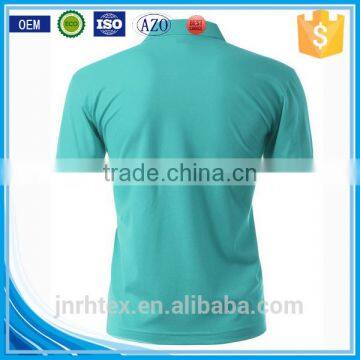 Trade Assurance Ring Spun Cotton Fabric Custom Sublimated Polo Shirt Green Color photo-2