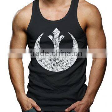 China Printing Cotton Wholesale Mens Custom Gym Stringer Vest photo-2