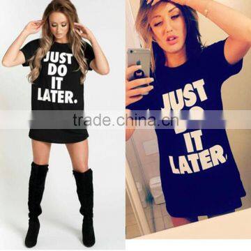 New Fashion Women Letter Printed Short Sleeve t Shirt Tee Shirt Casual Loose Blouse Tops photo-3