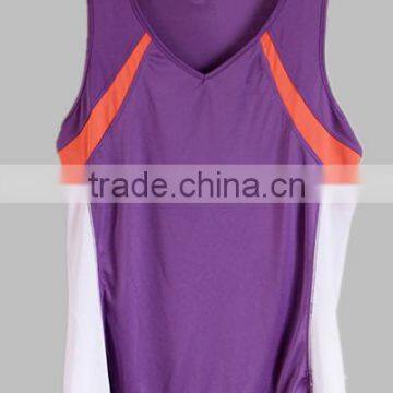 Custom Stylish Printed Ladies Sports V-Neck Collar T-Shirt photo-2