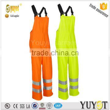 100%Polyester Anti-Static Fluorescent Green/orange Bib Overall