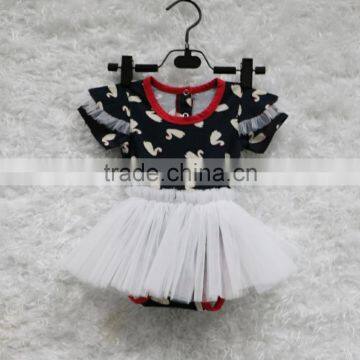 New arrival girl tulle tutu romper dress printing baby clothes