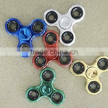 Hot selling yiwu factory wholesale plating electroplating hand finger toy fidget spinner