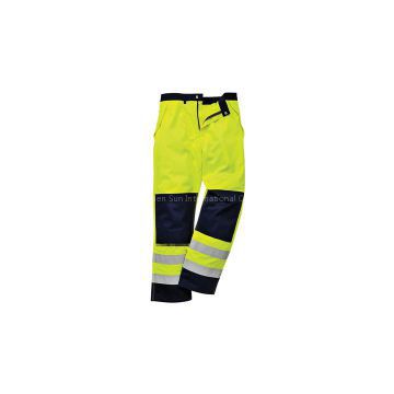 Waterproof and moisture permeable and reflective trouser