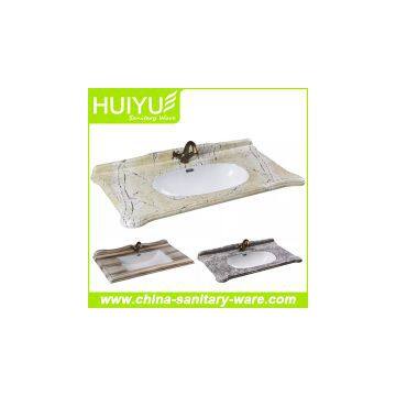 Bathroom furniture ceramic cabinet basin(Feather edge basin）