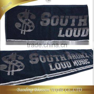 Gaoyang Hebei China Sweat Towel With Letters Many Kinds to Choice 100% Cotton Plain Jacquard Sports Towel Small 30*90cm photo-3