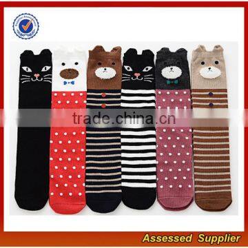 Wholesale Custom Girl and Boy Cotton Colorful Animal Cartoon Tube Socks for Baby Knee High Socks JH58 photo-2